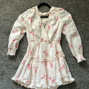 Pink LoveShackFancy Floral Dress in S